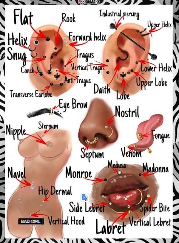 Tipos de piercings